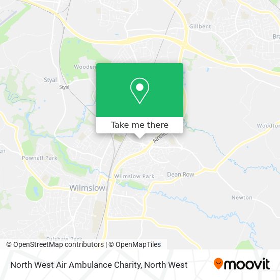 North West Air Ambulance Charity map