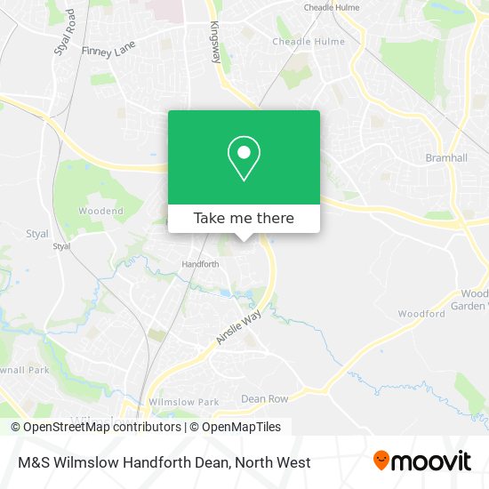 M&S Wilmslow Handforth Dean map