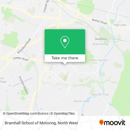 Bramhall School of Motoring map