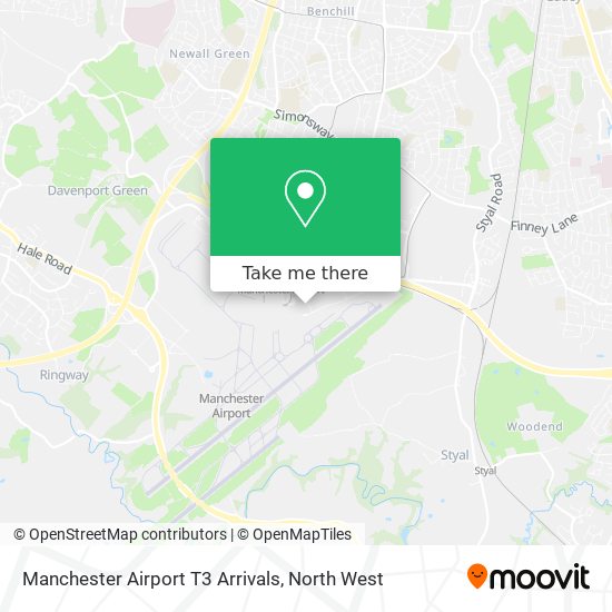 Manchester Airport T3 Arrivals map