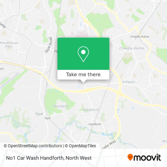 No1 Car Wash Handforth map