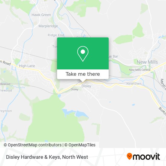 Disley Hardware & Keys map