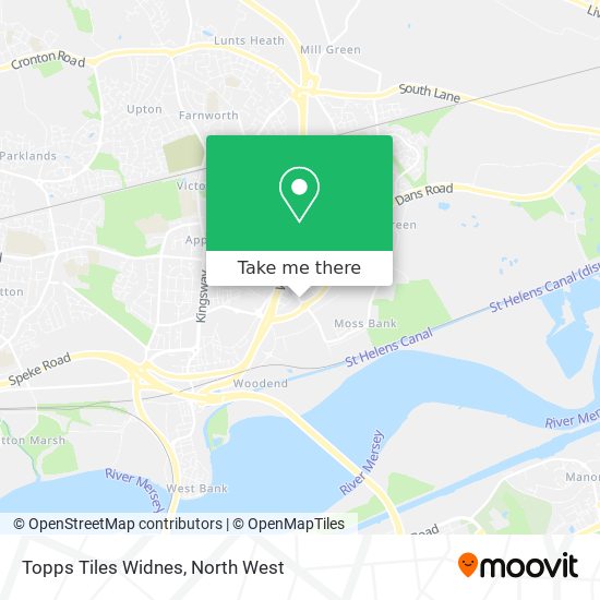 Topps Tiles Widnes map