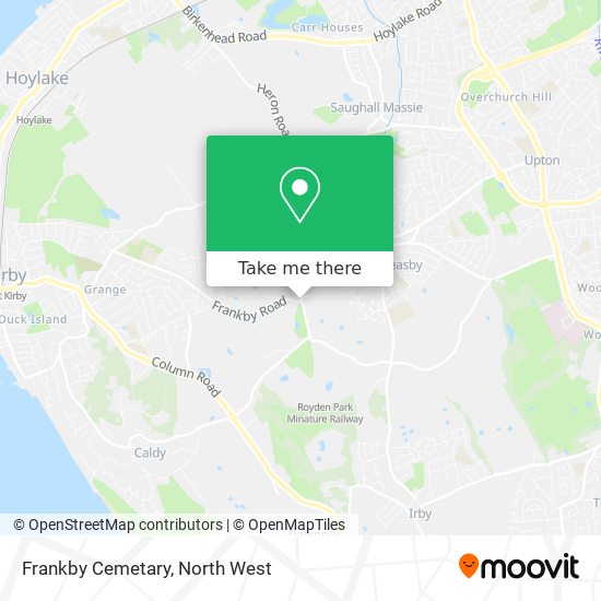 Frankby Cemetary map