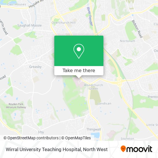 Wirral University Teaching Hospital map