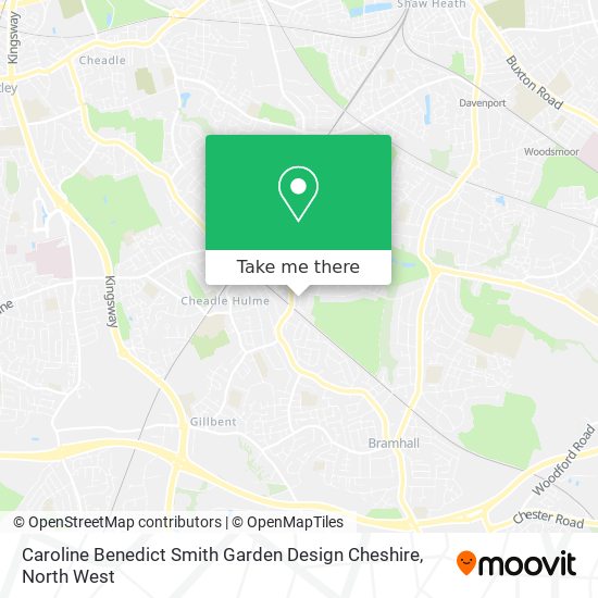 Caroline Benedict Smith Garden Design Cheshire map