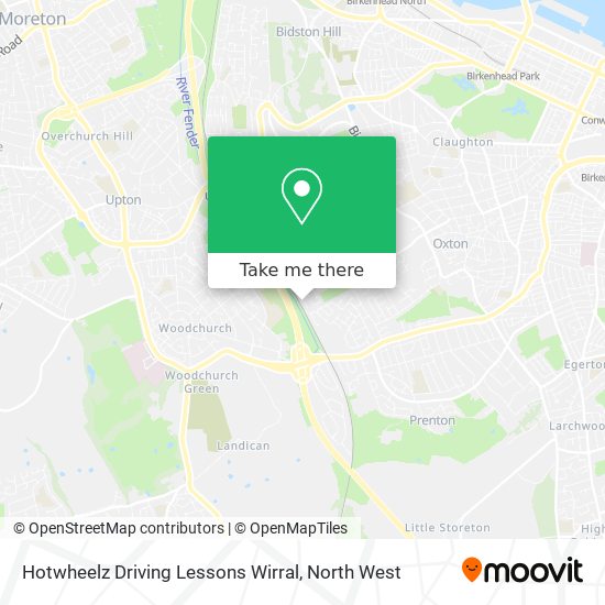 Hotwheelz Driving Lessons Wirral map