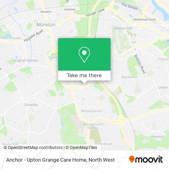 Anchor - Upton Grange Care Home map