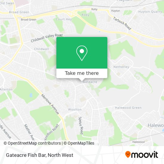 Gateacre Fish Bar map