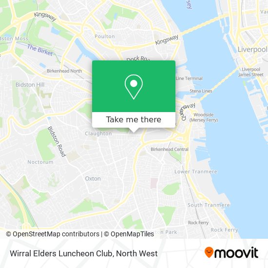 Wirral Elders Luncheon Club map