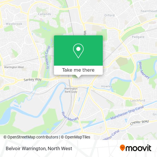 Belvoir Warrington map