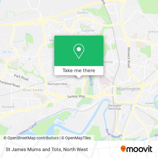St James Mums and Tots map