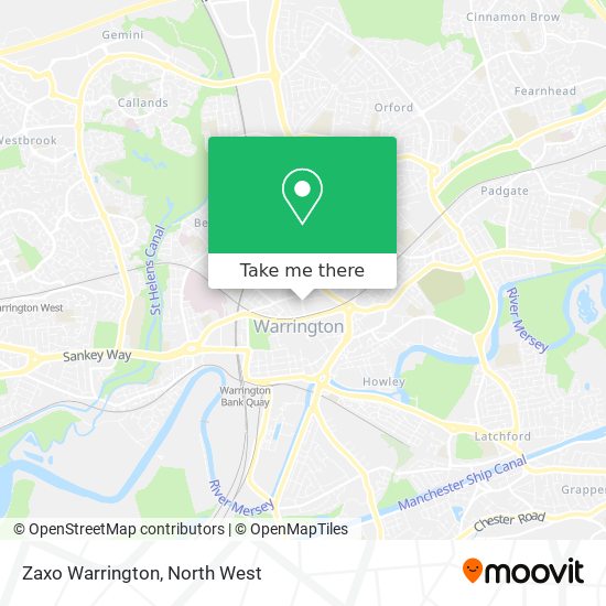Zaxo Warrington map