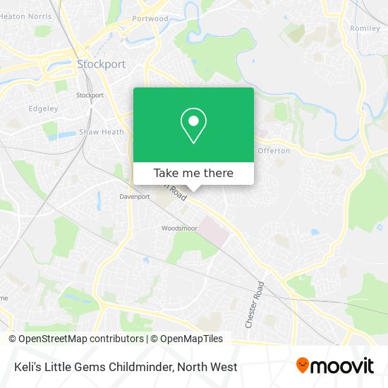 Keli's Little Gems Childminder map