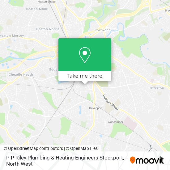 P P Riley Plumbing & Heating Engineers Stockport map