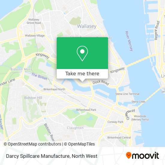 Darcy Spillcare Manufacture map