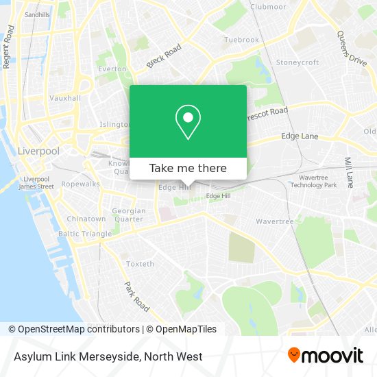 Asylum Link Merseyside map
