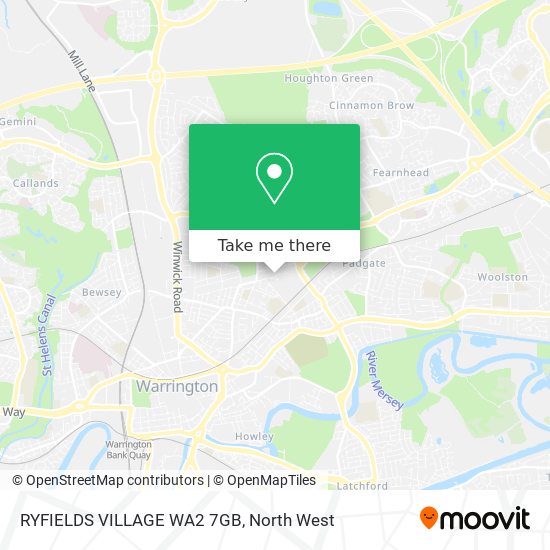 RYFIELDS VILLAGE WA2 7GB map