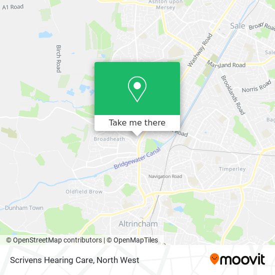 Scrivens Hearing Care map