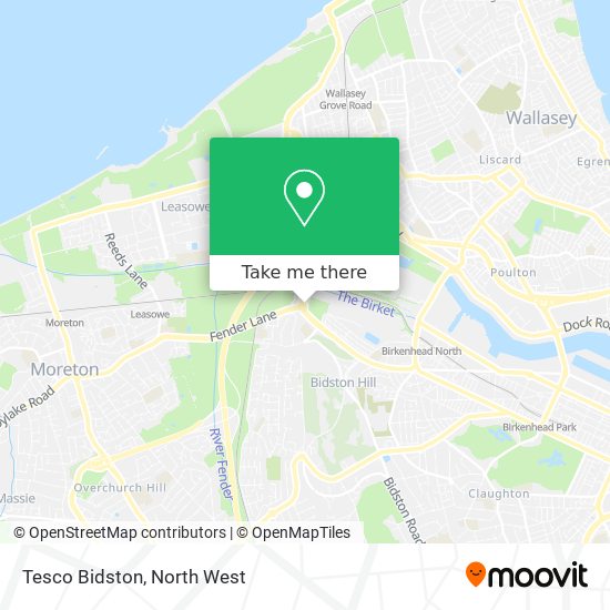 Tesco Bidston map