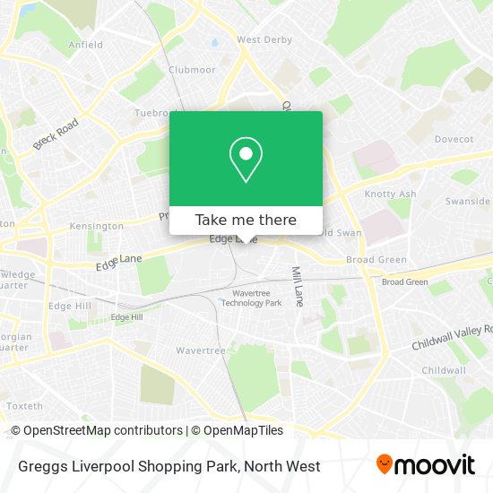 Greggs Liverpool Shopping Park map