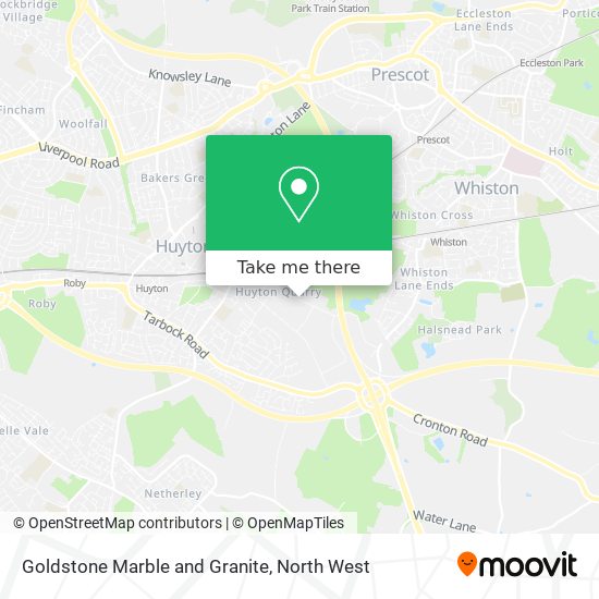 Goldstone Marble and Granite map
