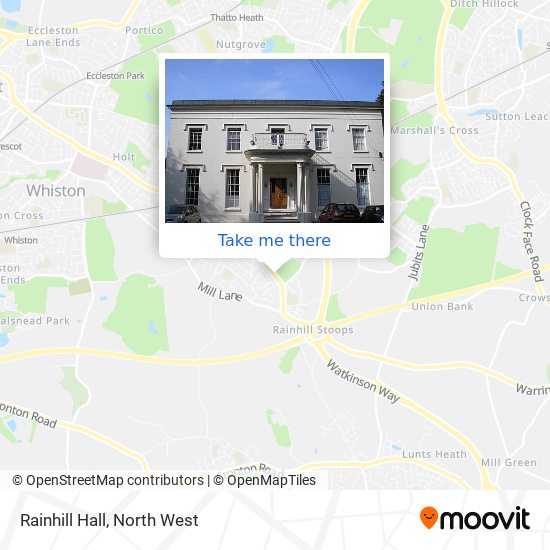 Rainhill Hall map