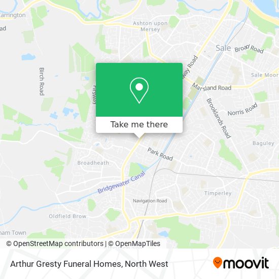 Arthur Gresty Funeral Homes map