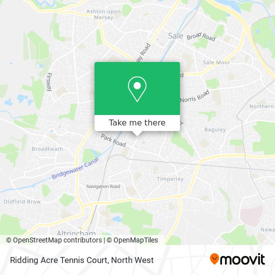 Ridding Acre Tennis Court map
