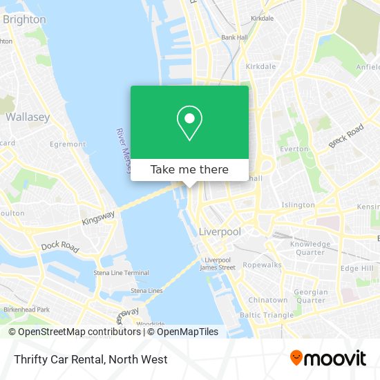 Thrifty Car Rental map