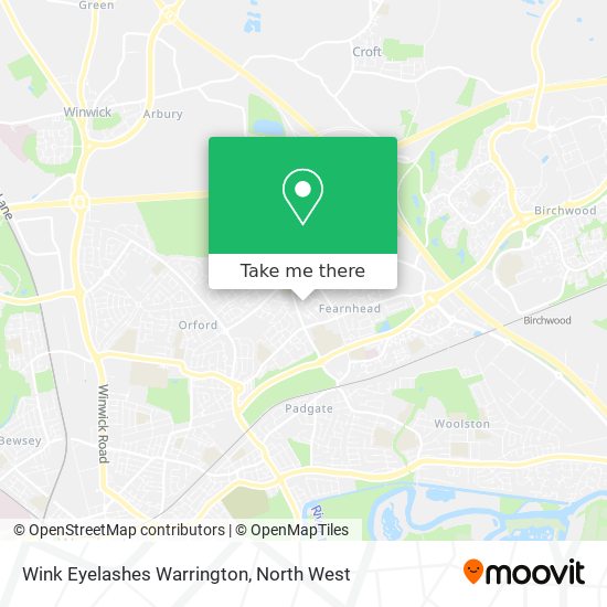 Wink Eyelashes Warrington map