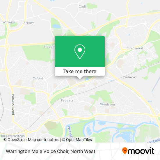 Warrington Male Voice Choir map