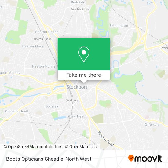 Boots Opticians Cheadle map