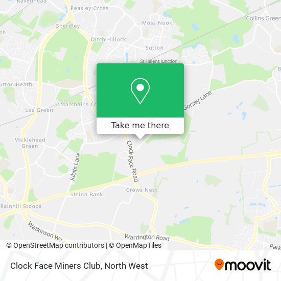 Clock Face Miners Club map