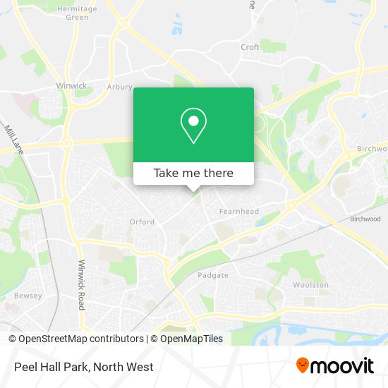 Peel Hall Park map