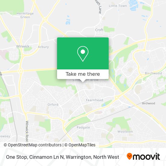 One Stop, Cinnamon Ln N, Warrington map