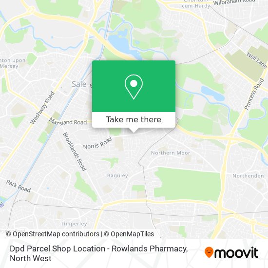 Dpd Parcel Shop Location - Rowlands Pharmacy map