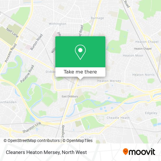 Cleaners Heaton Mersey map