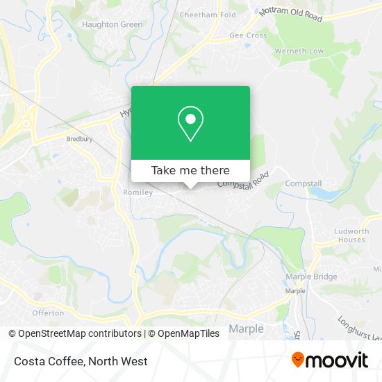 Costa Coffee map
