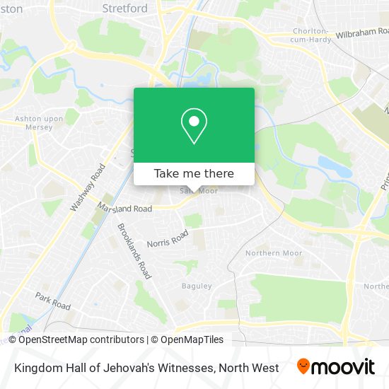 Kingdom Hall of Jehovah's Witnesses map