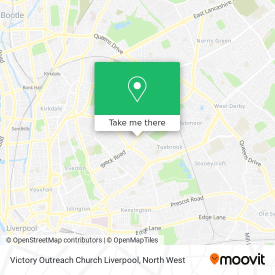 Victory Outreach Church Liverpool map