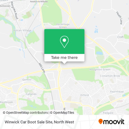 Winwick Car Boot Sale Site map
