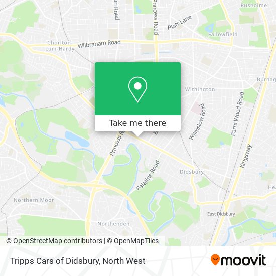 Tripps Cars of Didsbury map