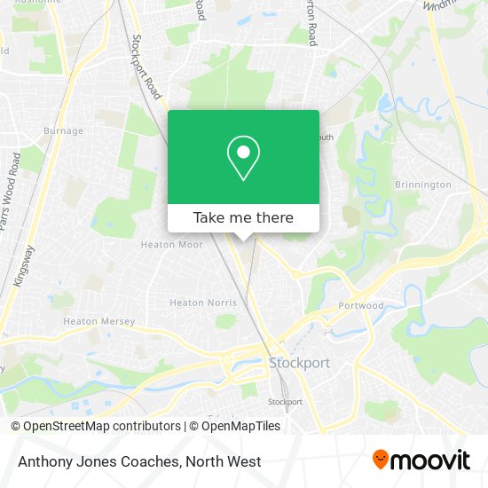 Anthony Jones Coaches map