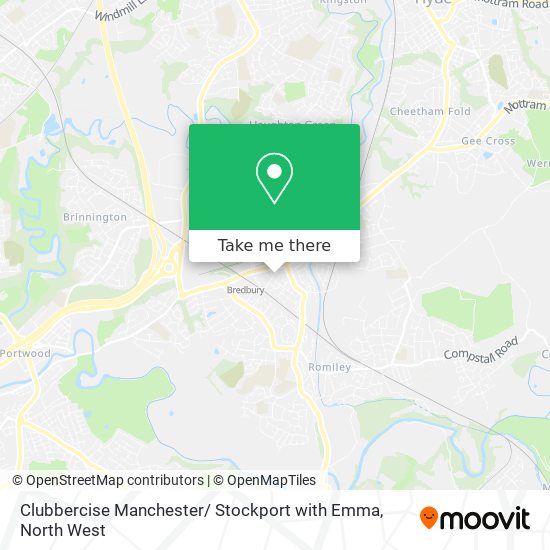 Clubbercise Manchester/ Stockport with Emma map