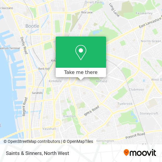 Saints & Sinners map