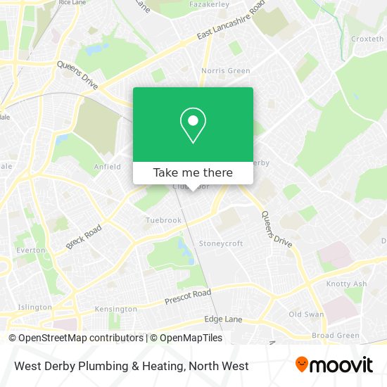 West Derby Plumbing & Heating map