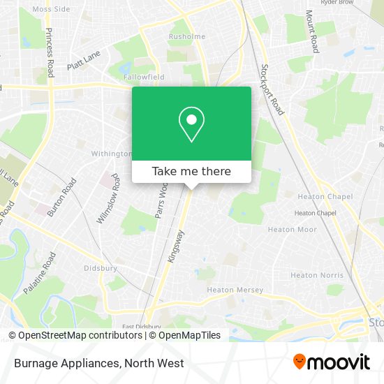 Burnage Appliances map