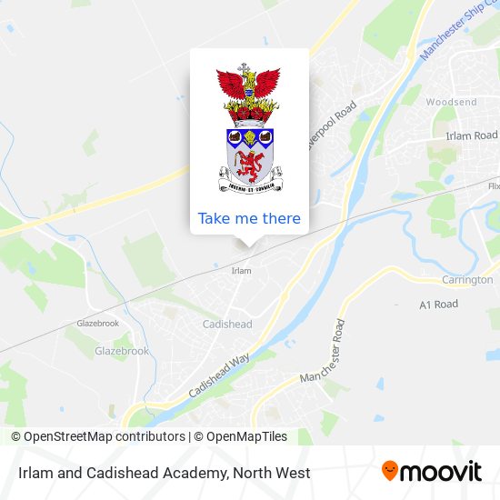 Irlam and Cadishead Academy map