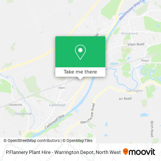 P.Flannery Plant Hire - Warrington Depot map